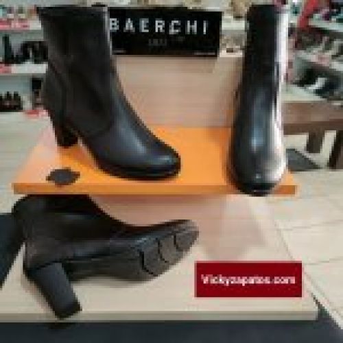 Botín de Vestir con Tacón en Piel BAERCHI 52513 Hecho en España Coslada