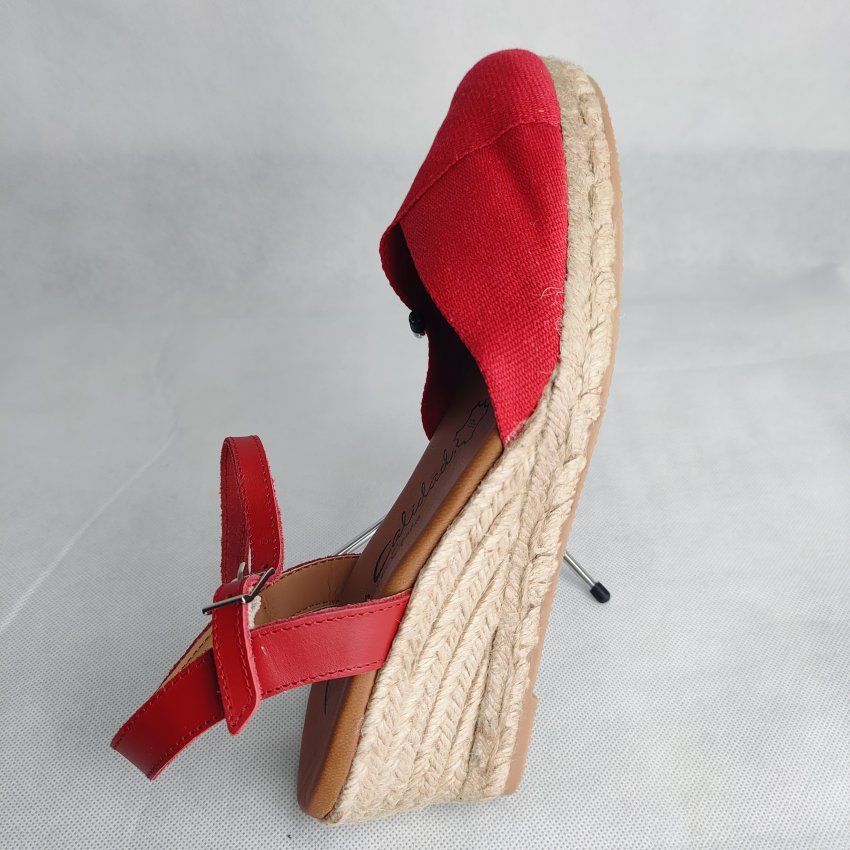 Alpargata Yute Mujer TORRES 5004 Cuña Lino Piel y Textil – Planta Gel Hechas en España