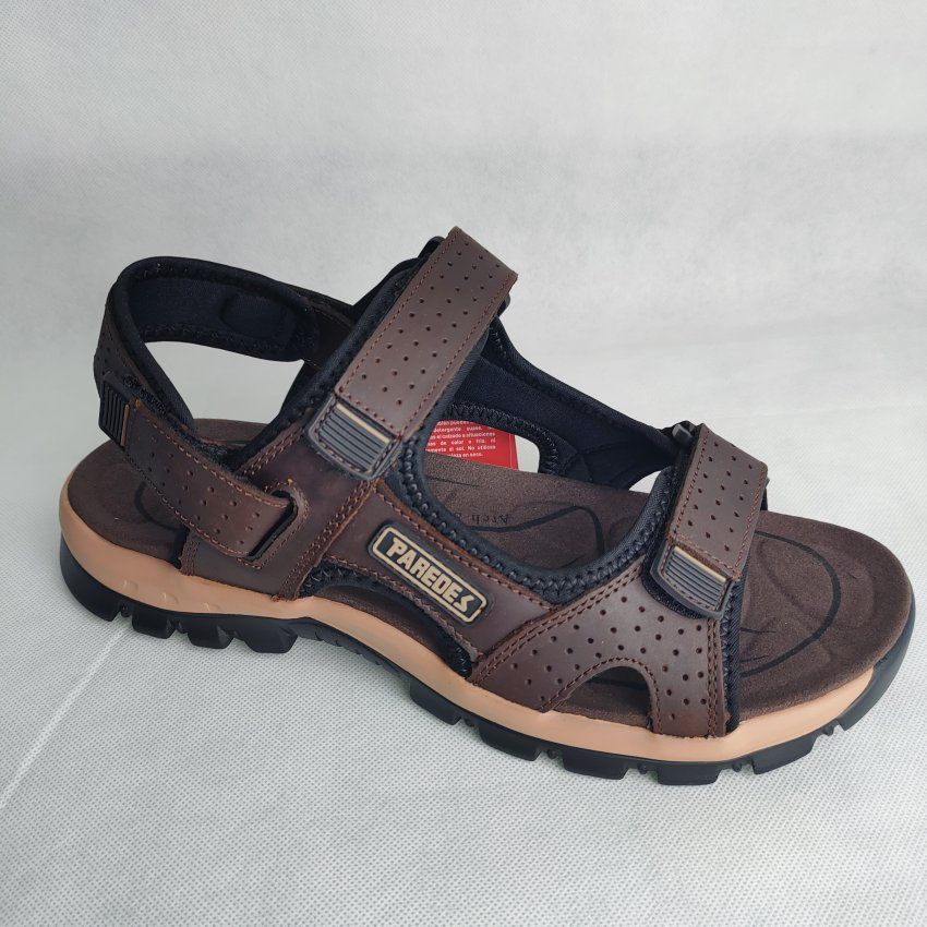 Sandalia Trekking Hombre PAREDES Gredos Trek Piel Nobuck Convertible – Velcro y Suela Phylon + TPR