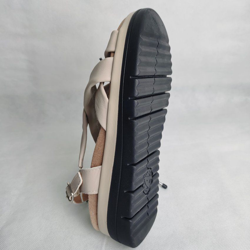 Sandalia Confort Mujer DOCTOR CUTILLAS 37150 Piel Beige Cuña con Plataforma – Plantilla Extraíble