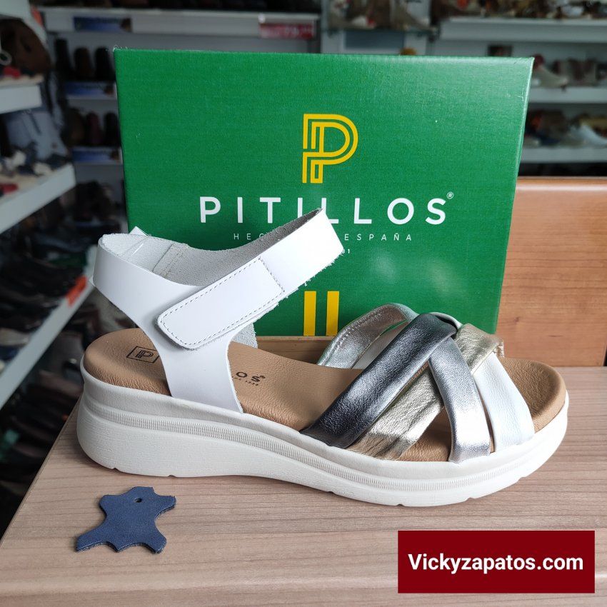 Sandalia de Piel con Tiras Tubulares PITILLOS 10610 HECHAS EN ESPAÑA