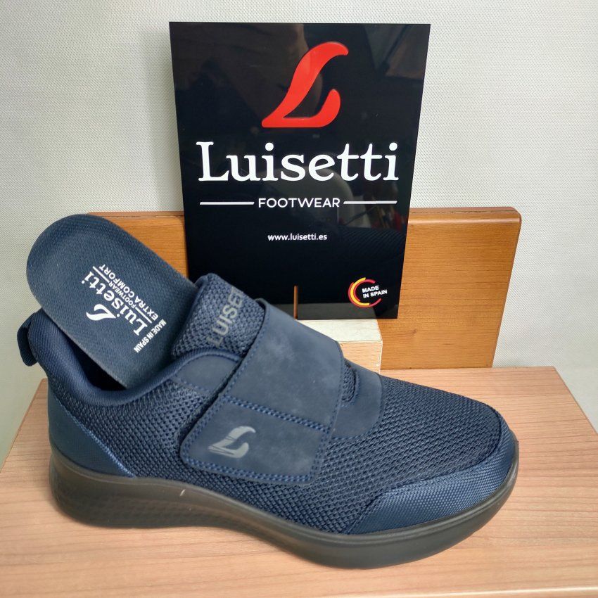 Deportiva Profesional Hombre LUISETTÍ 39812ST – Velcro, Calce Amplio y Ultraligera