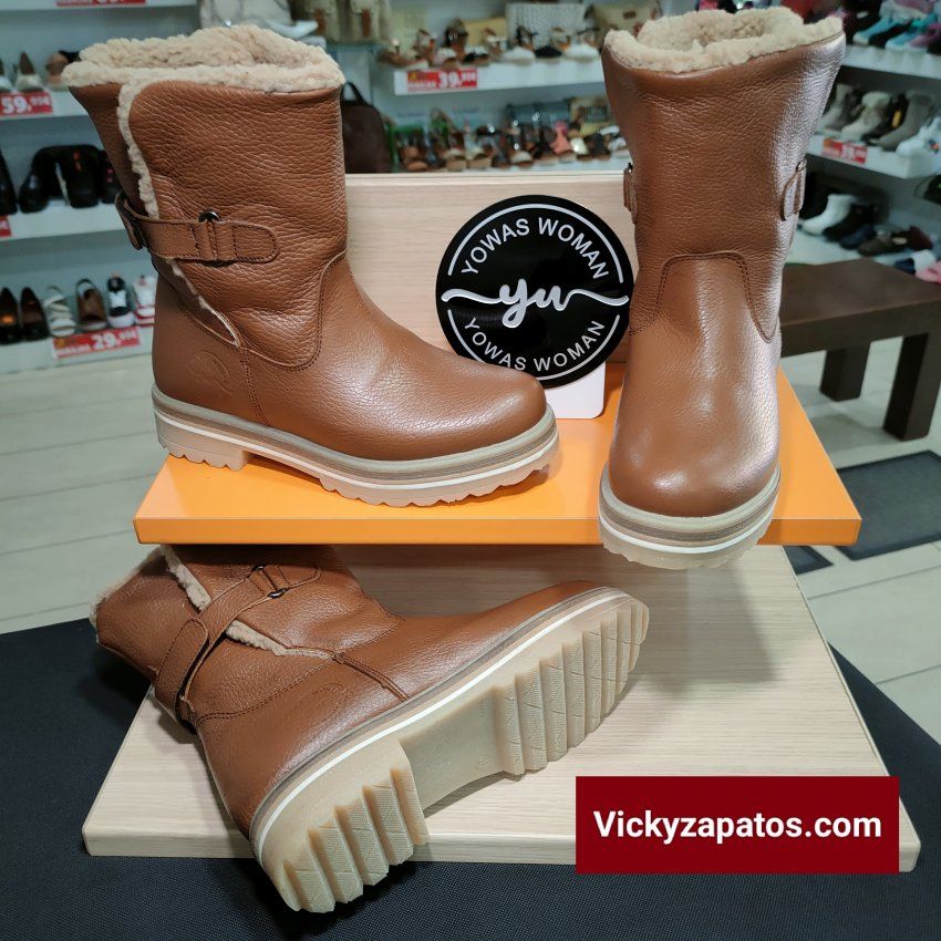 Bota Casual en Piel Grabada YOWAS WOMAN S1073 HECHOS EN ESPAÑA Coslada