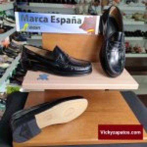 Zapato Castellano con Antifaz con Suela de Cuero y Cosido a Mano Made in Spain JE BE FLEX