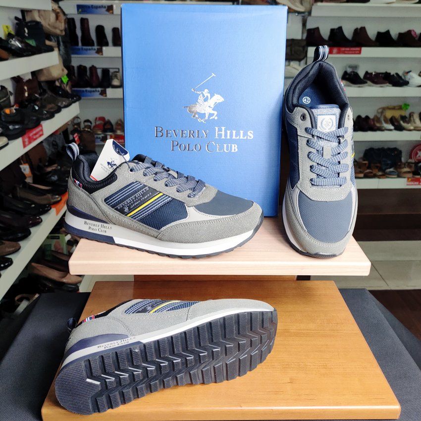 Polo Club Beverly Hills – Deportivo casual Beverly Mix gris combinado para hombre   VIcky Zapatos