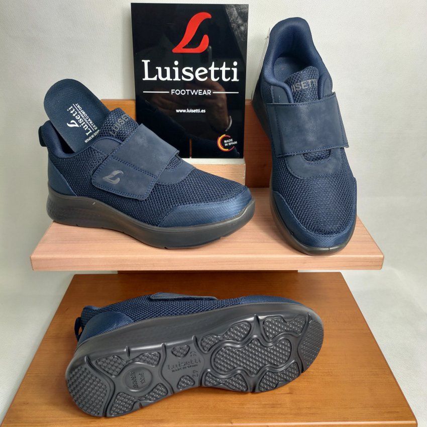 Deportiva Profesional Hombre LUISETTÍ 39812ST – Velcro, Calce Amplio y Ultraligera
