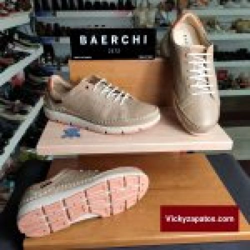 Zapato Confort en Piel y Cordón BAERCHI 2700 Plantilla Extraíble Hecho en España