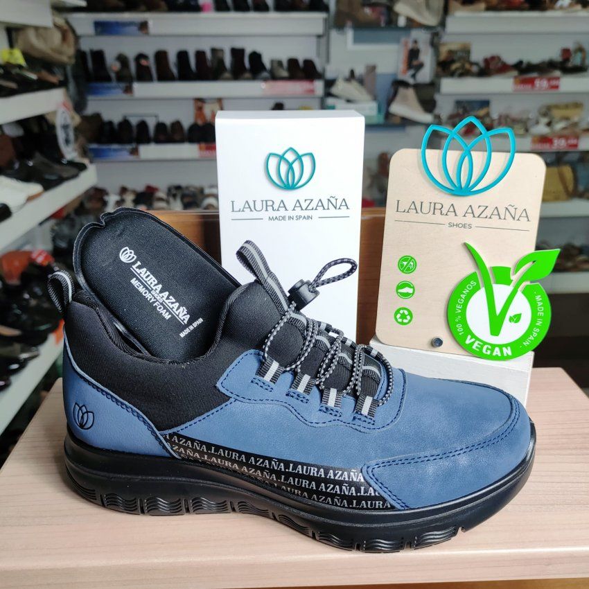 Laura Azaña 26610 – Deportivo casual vegano con cordón elástico y piso antideslizante   VICKY Zapatos