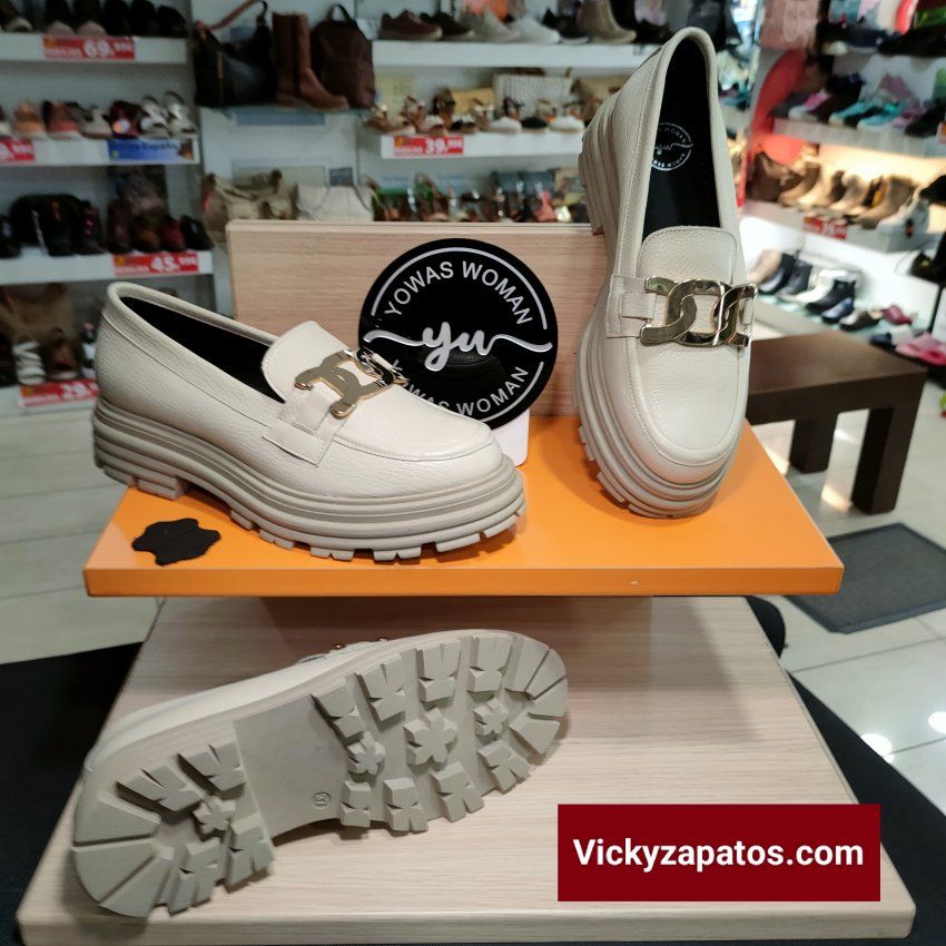 Zapato Mocasín en Piel Grabada YOWAS WOMAN S1016 HECHOS EN ESPAÑA Coslada