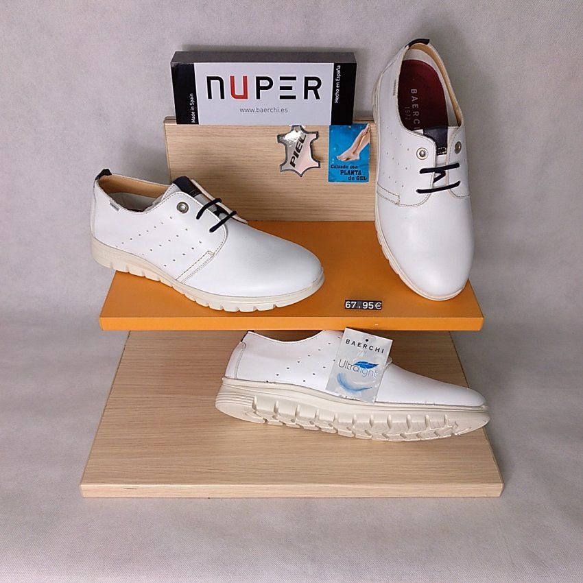 Zapato Casual de Cordón en Blanco Coslada
