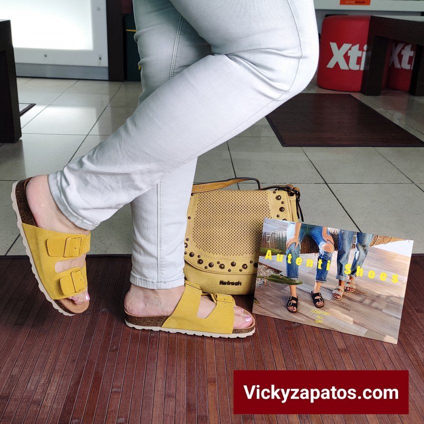 Sandalia AUTENTIC 0747 Piel Afelpada con Dos Tiras de Hebilla HECHO EN ESPAÑA