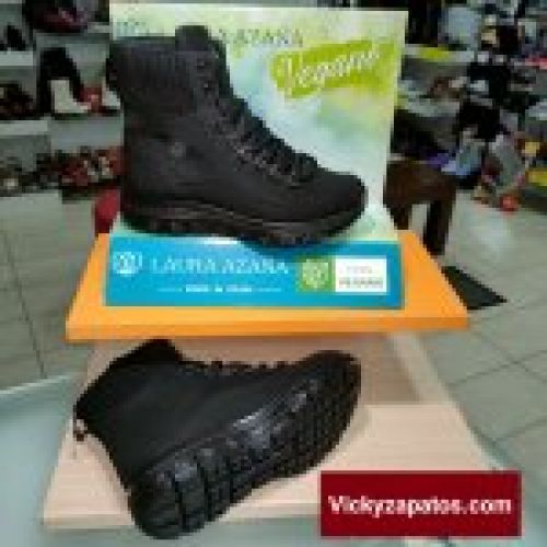 Botín Casual de Cordón Vegano LAURA AZAÑA 24806 Hechos en España Moda y Confort Madrid