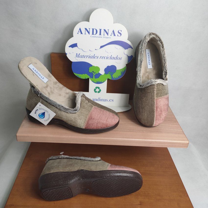 Zapatilla Mujer ANDINAS 9853 26 GARDA Marrón Combi Water Repellent