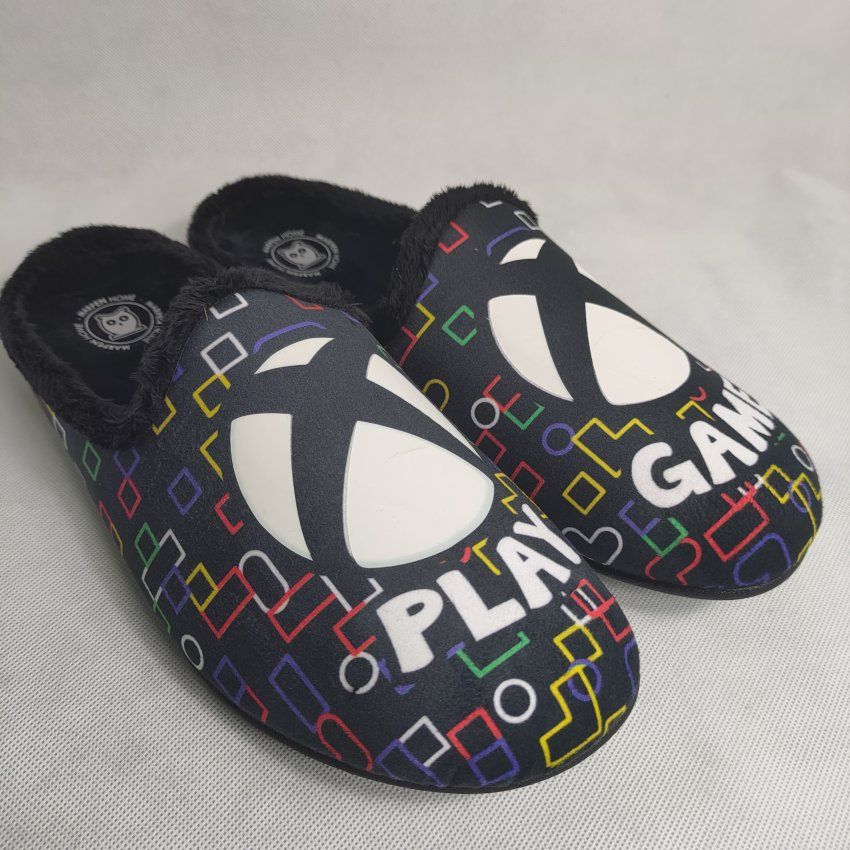 Zapatilla de Casa Hombre MARPEN PLAY GAME Negra con Memory Extraíble