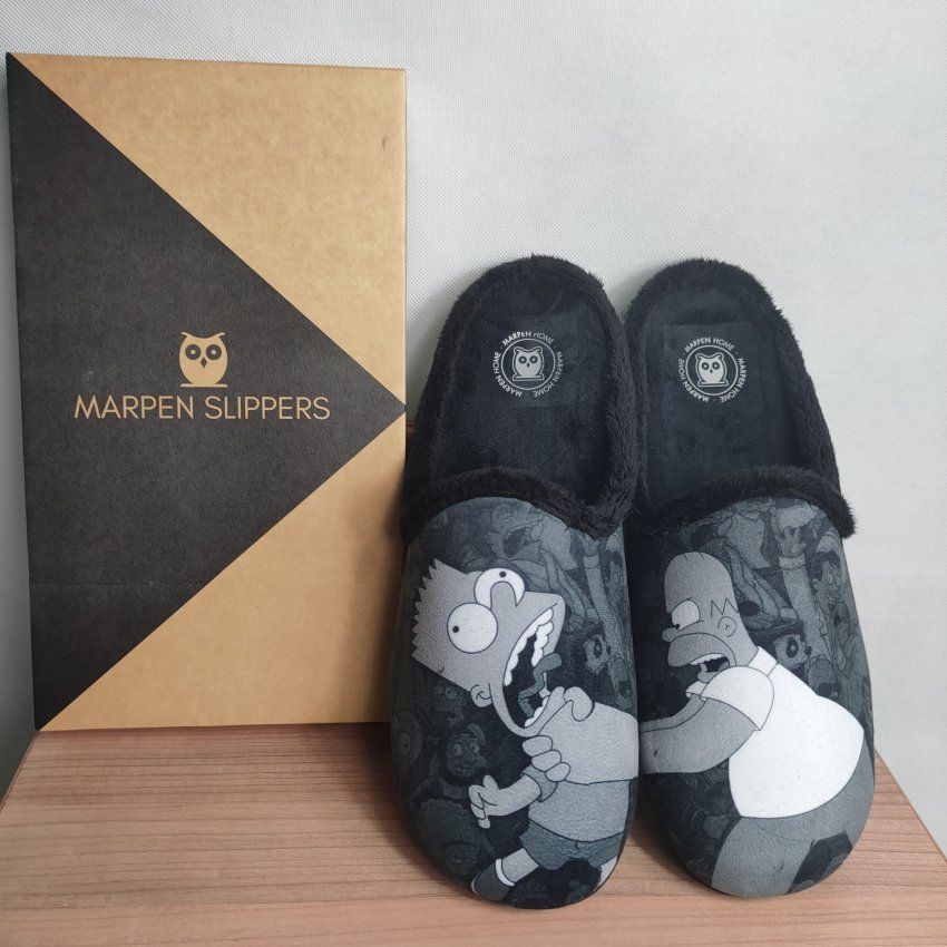 Zapatilla de Casa Hombre MARPEN SIMPSON Negra con Memory Extraíble