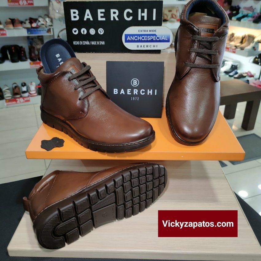 Botín Casual con Cordón en Piel BAERCHI 5321 SORIA Otoño Invierno 23 Hecho en España Coslada
