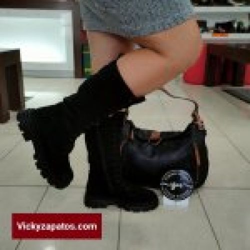 Bota Militar Casual en Piel Afelpada YOWAS WOMAN S1046 HECHOS EN ESPAÑA