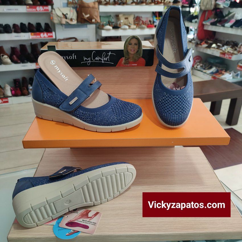 Merceditas Confort con Plantilla Extraíble MYSOFT 24M207 Primavera Verano 24