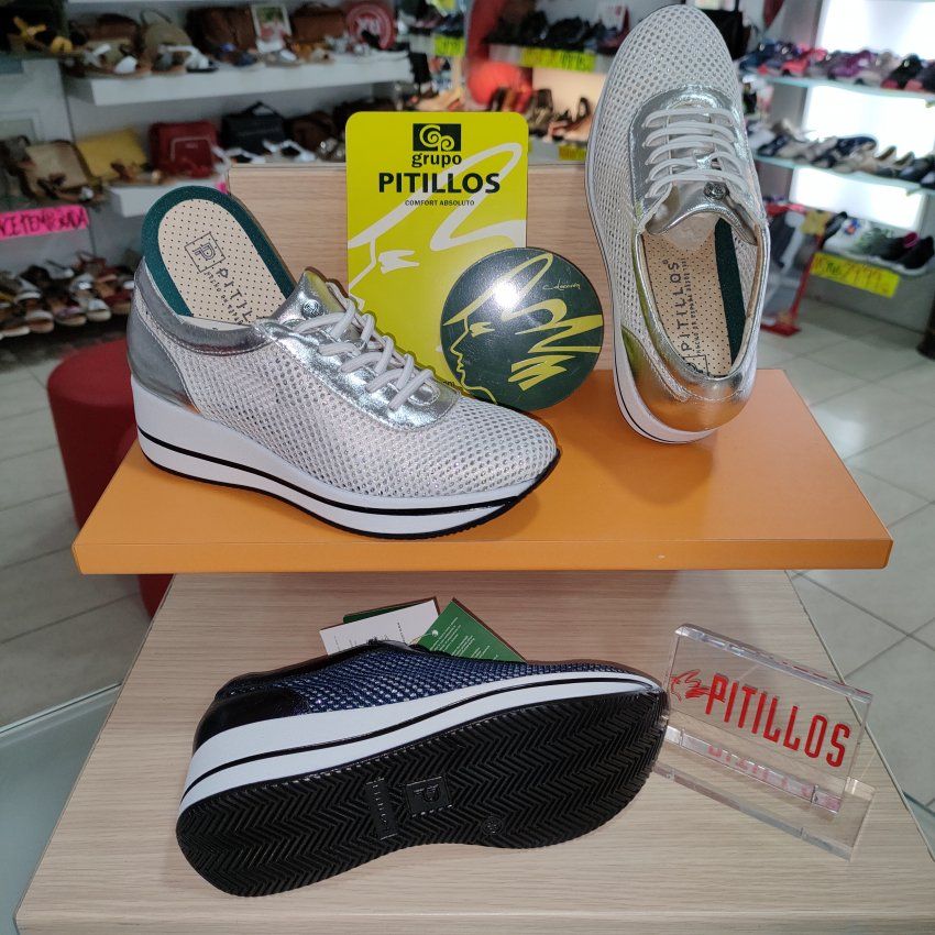 Sandalia de Cuña Media Toda Piel Hechas En España BAERCHI 39200 Confort y Moda Coslada