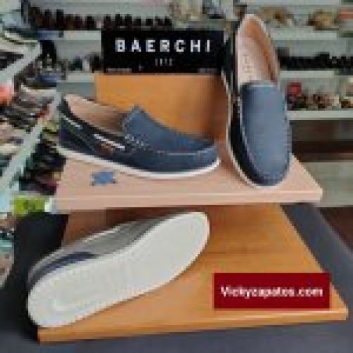 Zapato Náutico en Piel BAERCHI 3101 HECHOS EN ESPAÑA Calidad y Confort Nueva Colección Primavera Verano