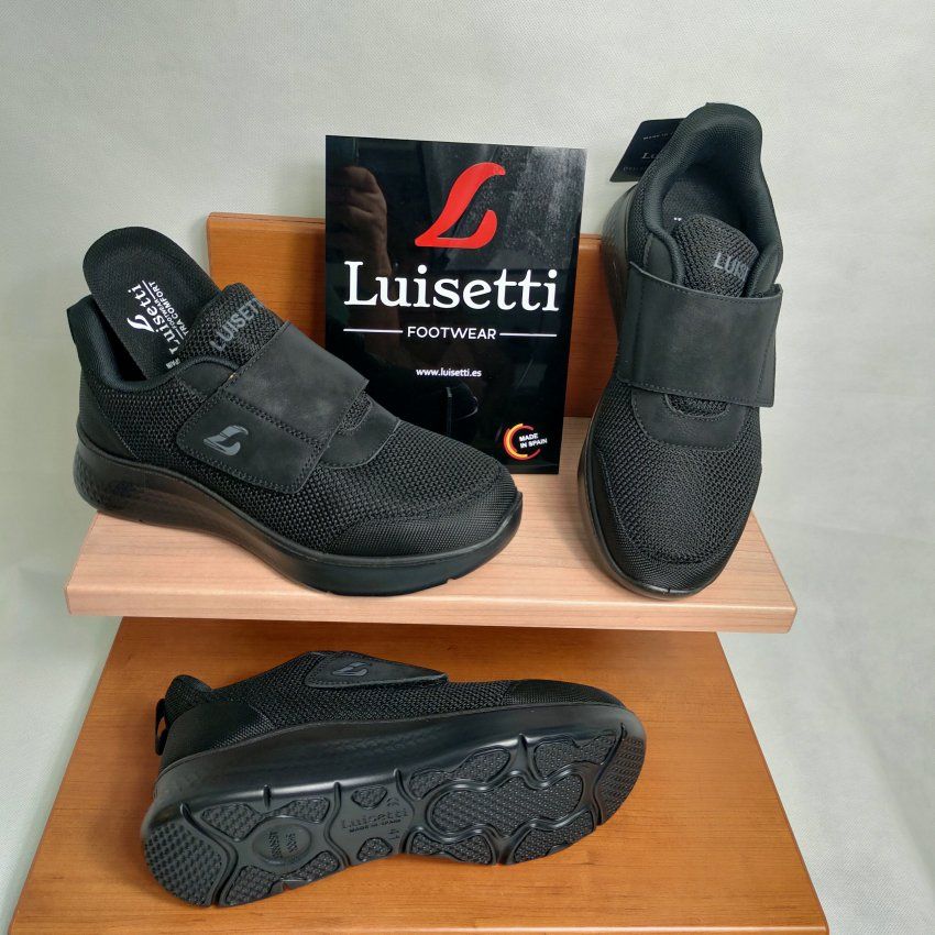 Deportiva Profesional Hombre LUISETTÍ 39812ST – Velcro, Calce Amplio y Ultraligera