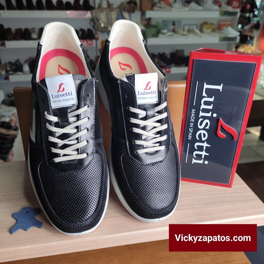 Zapato Casual con Cordón en Piel LUISETTÍ 36221 Primavera Verano Hecho en España