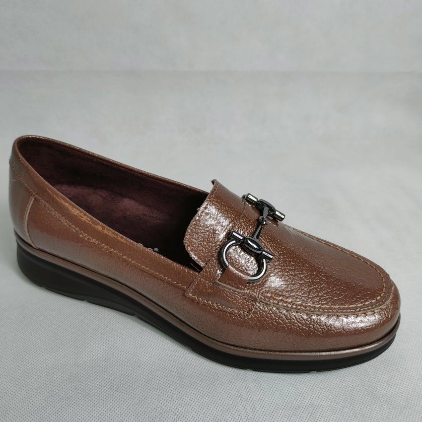 Mocasín Confort Mujer PITILLOS 11502 Charol – Cuña Baja y Plantilla Extraíble