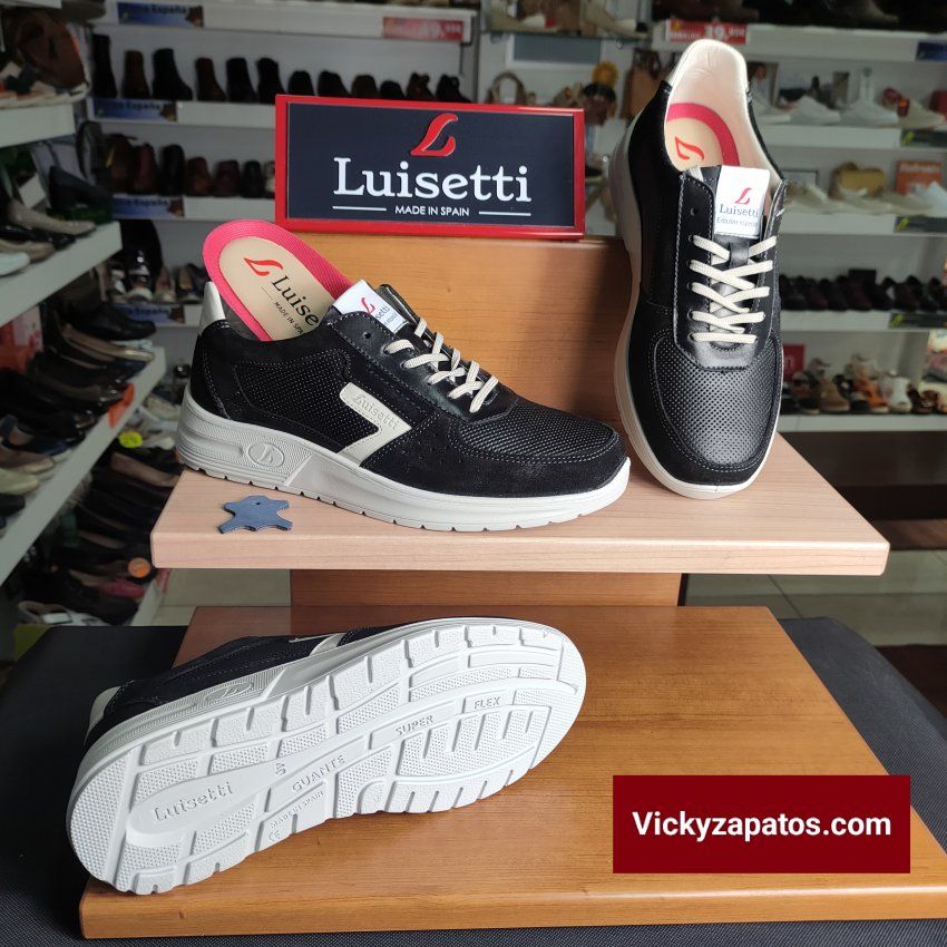 Zapato Casual con Cordón en Piel LUISETTÍ 36221 Primavera Verano Hecho en España