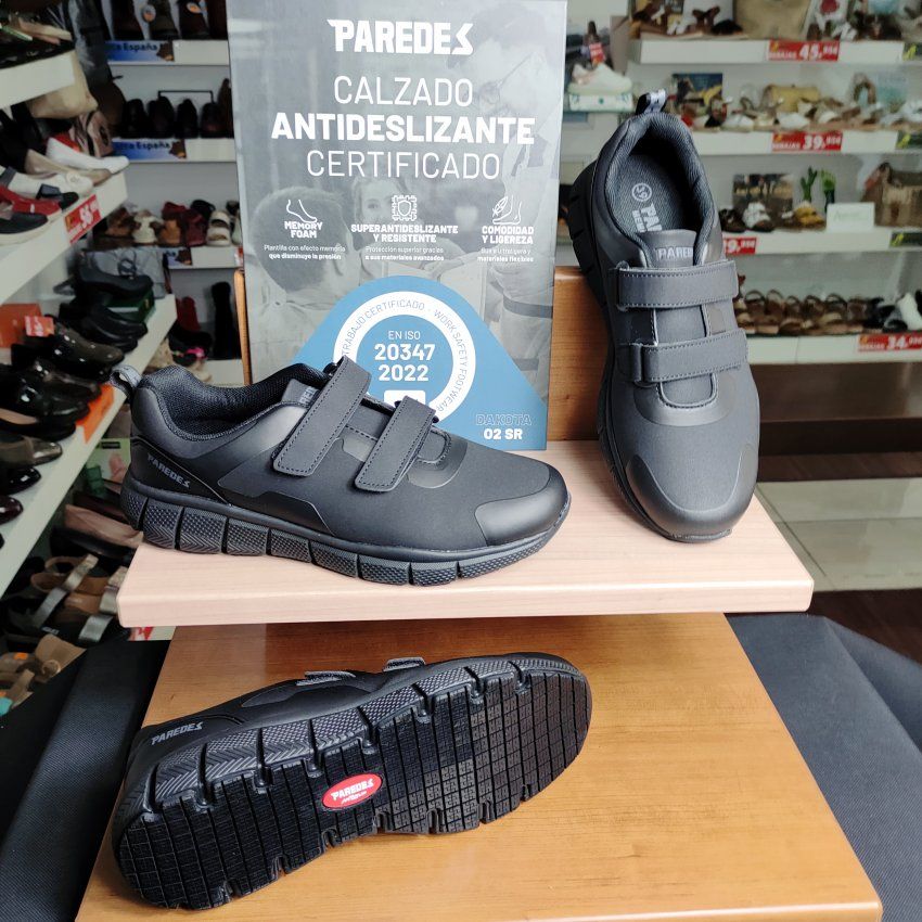 Paredes Arizona OP5149 – Deportivo profesional negro con velcro y suela antideslizante   VICKY Zapatos