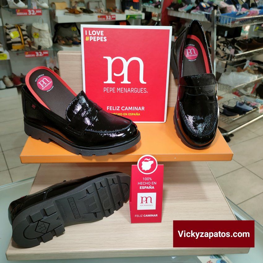 Zapato Mocasín en Piel Charol PEPE MENARGUES 21041 HECHOS EN ESPAÑA