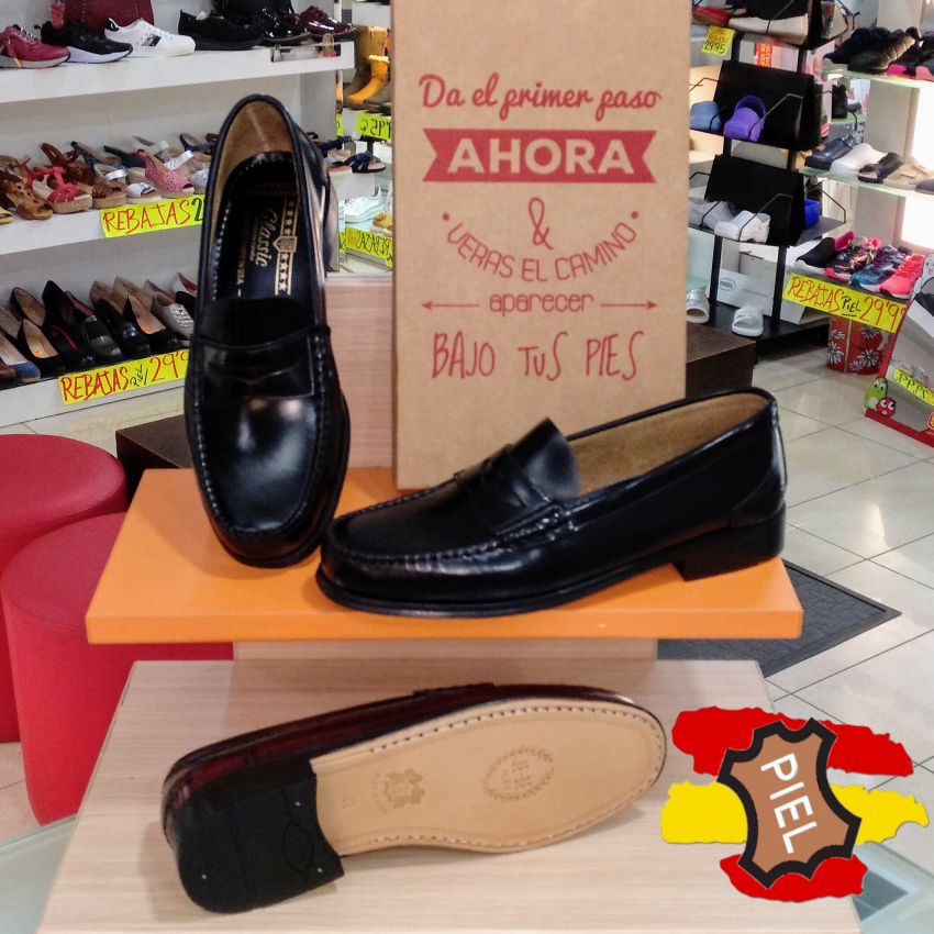 Zapato Castellano con Antifaz con Suela de Cuero y Cosido a Mano Made in Spain