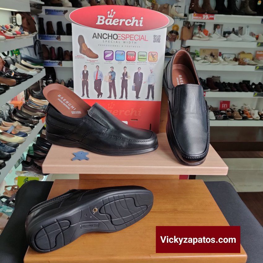 Zapato Mocasín Profesional de Hombre Todo en Piel Made in Spain BAERCHI 1931