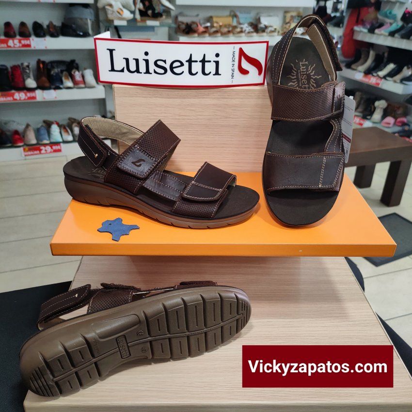 Sandalia Casual de Piel LUISETTÍ 34110 VERANO 23 Máximo Confort  Hechas en España