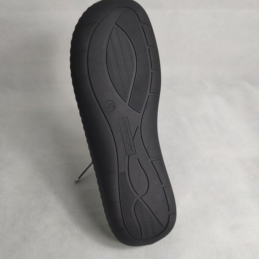Zapatilla de Casa Hombre ANDINAS 711 MOTO Negra con Diseño Moto Custom