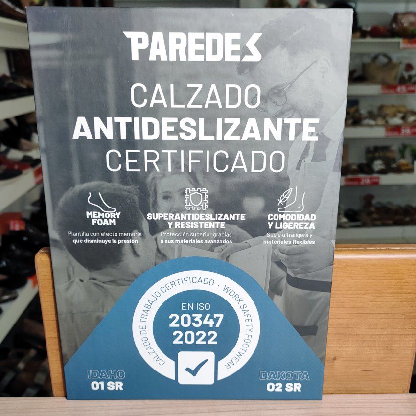 Paredes Dakota OP5145 – Deportivo profesional negro con velcro y suela antideslizante   VICKY Zapatos