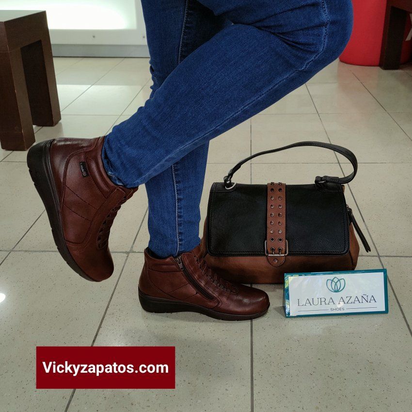 Botín Casual en Piel LAURA AZAÑA 26809 Nueva Colección Otoño Invierno 23 Hecho en España Madrid