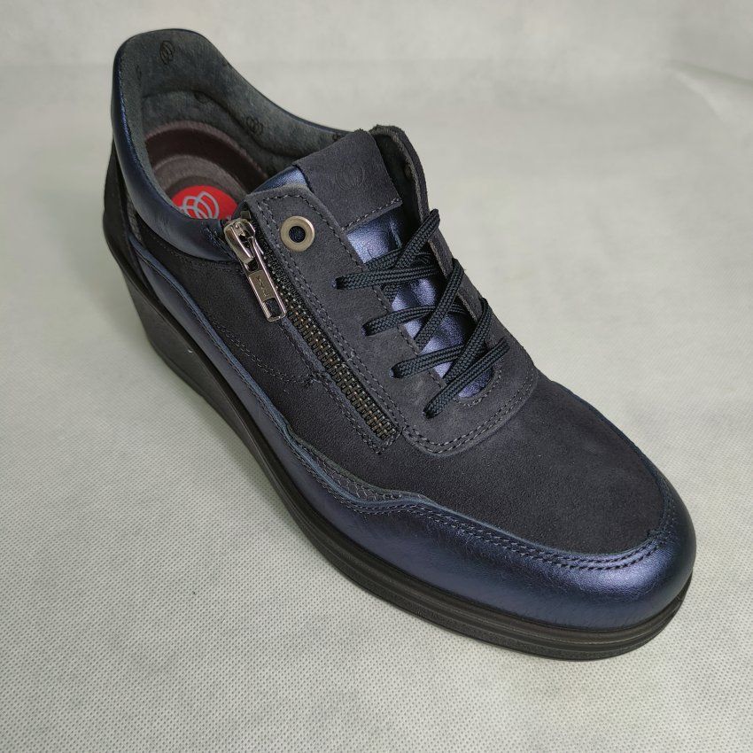 Deportivo Casual Mujer LAURA AZAÑA 28903 Piel Afelpada y Metal – Memory Foam