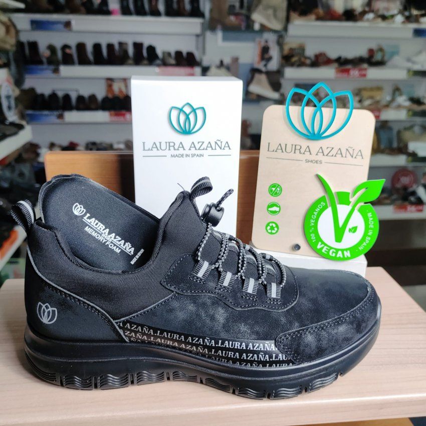 Laura Azaña 26610 – Deportivo casual vegano con cordón elástico y piso antideslizante   VICKY Zapatos