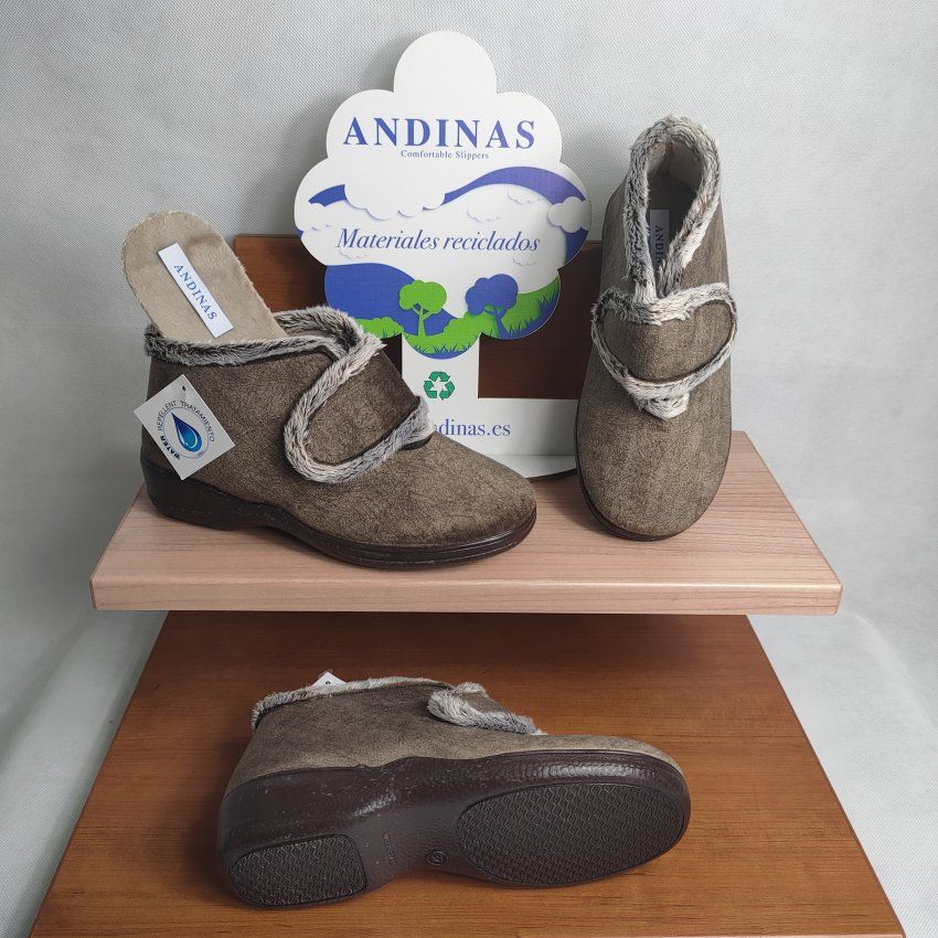 Zapatilla Mujer ANDINAS 9852 26 GARDA Marrón Combi Water Repellent