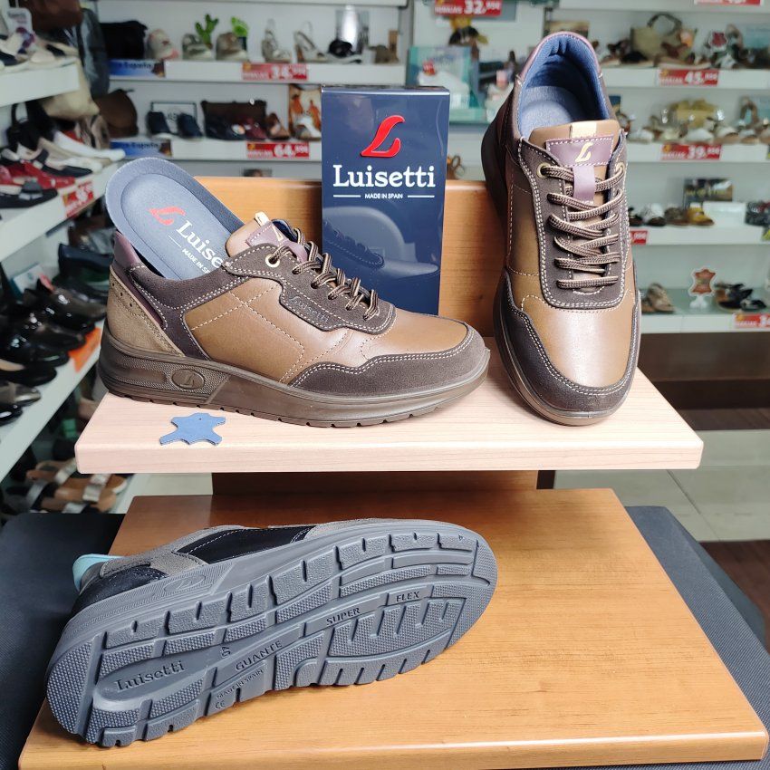 Luisetti 36224 – Deportivo casual de piel para hombre, plantilla Memory Foam  | VickyZapatos