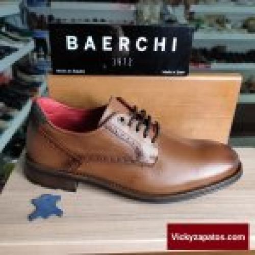 Zapato Oxford en Piel BAERCHI 4550 ZED HECHOS EN ESPAÑA Calidad y Confort Otoño Invierno