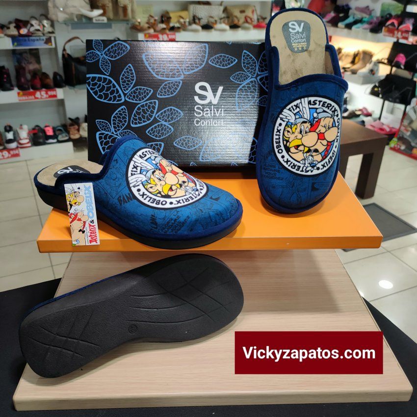 Zapatillas con Licencia de Astérix & Obélix Con Plantilla Extraíble SALVI T419 HECHAS EN ESPAÑA