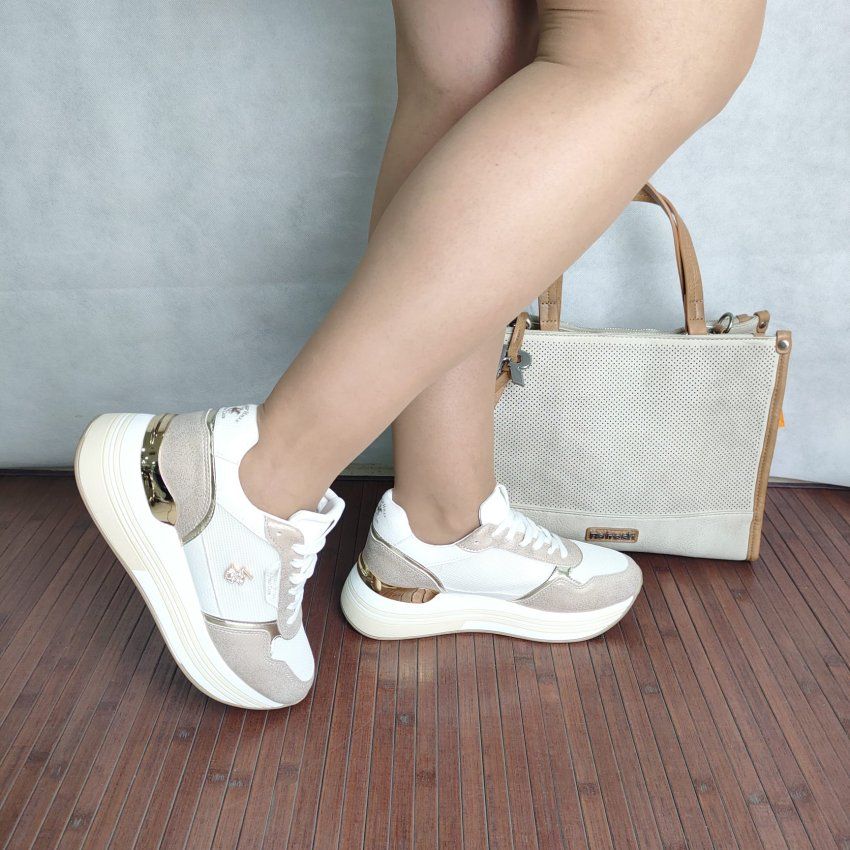 Beverly Hills Polo Club Mendy Mix – Deportivo casual de mujer con cuña baja   VICKY Zapatos