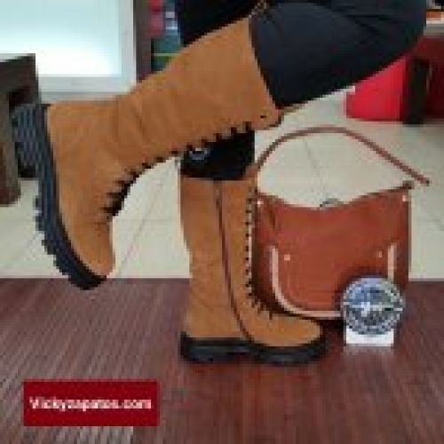 Bota Militar Casual en Piel Afelpada YOWAS WOMAN S1046 HECHOS EN ESPAÑA Coslada
