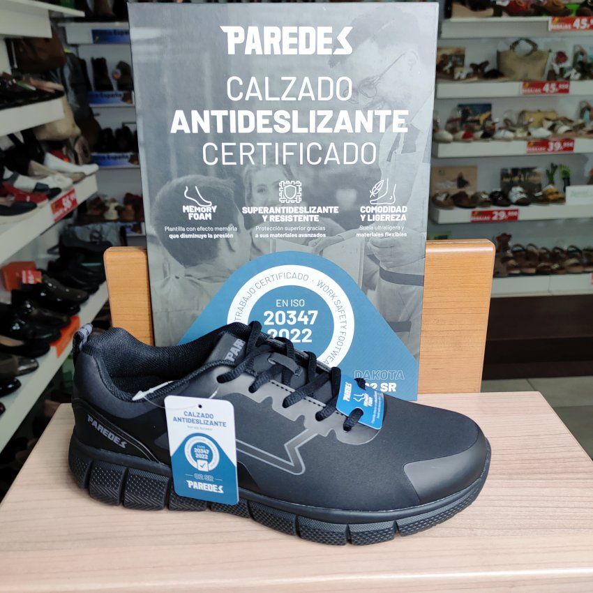 Paredes Dakota OP5145 – Deportivo profesional negro con velcro y suela antideslizante   VICKY Zapatos