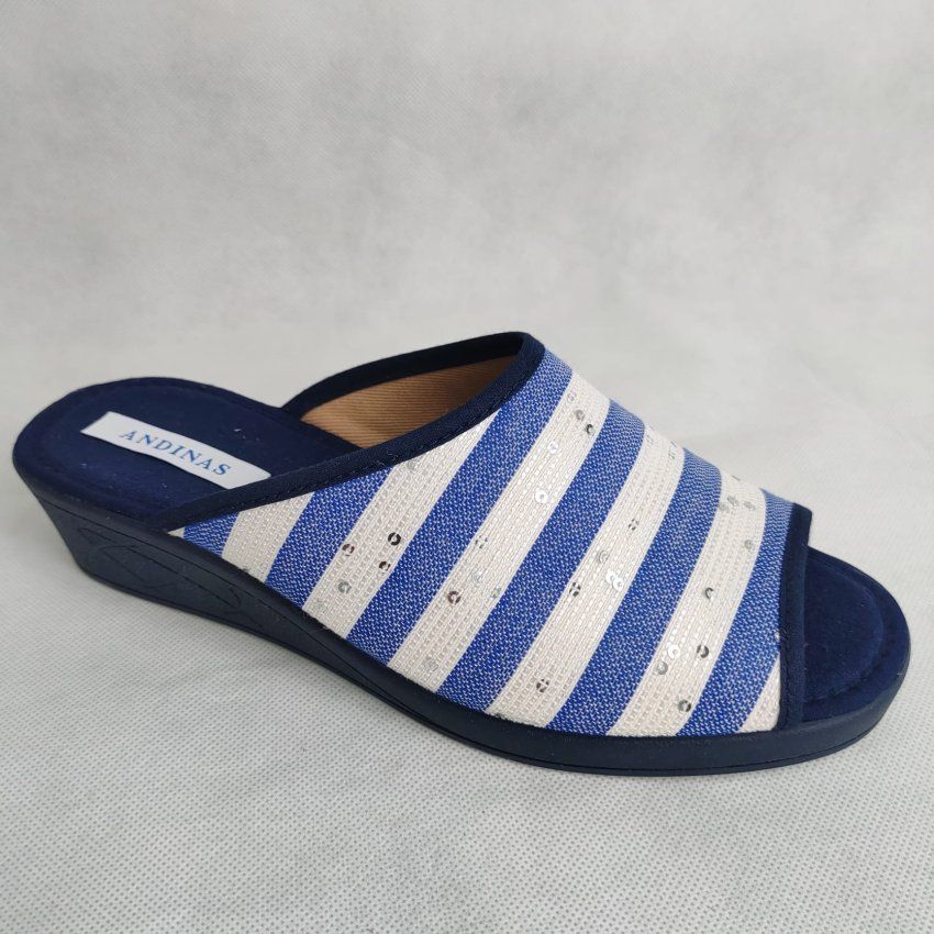 Zapatillas de Mujer ANDINAS Pala Abierta Cuña Baja Hechas en España