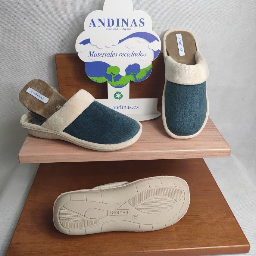 Zapatilla Mujer ANDINAS 724 GARDA Marino/Beige y Maquillaje/Beige