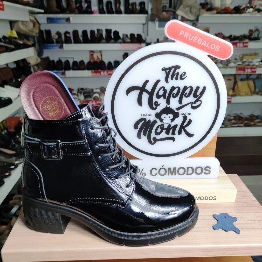 thehappymonk madrid03 piel negro botin extraible tacon cordon charol
