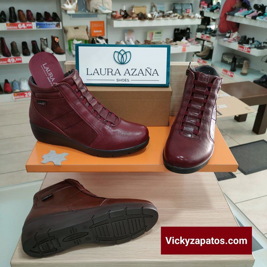 Botín Casual en Piel LAURA AZAÑA 26809 Nueva Colección Otoño Invierno 23 Hecho en España San Fernando de Henares