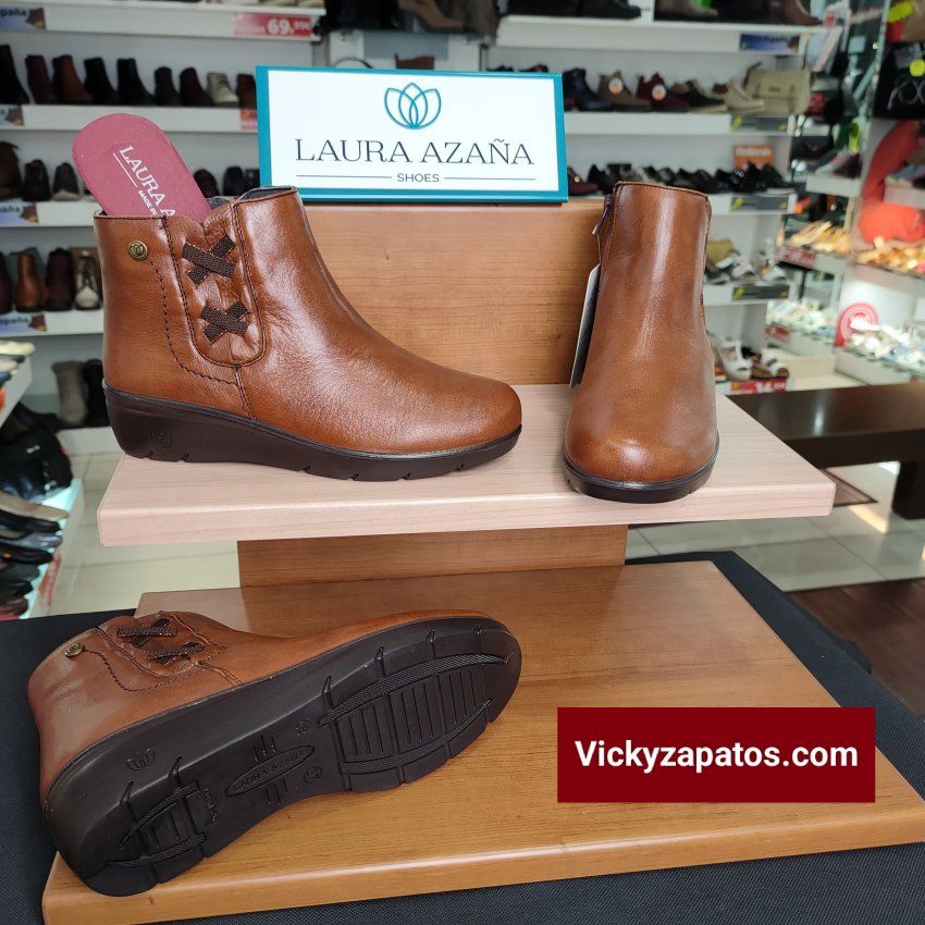 Botín Casual en Piel LAURA AZAÑA 26831 Nueva Colección Otoño Invierno Hecho en España